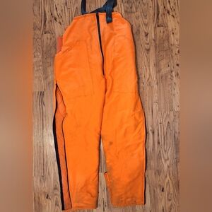 FLEETWOOD hunting Overalls Orange FAST SHIP Adjustable Good Pre-owned Size Large